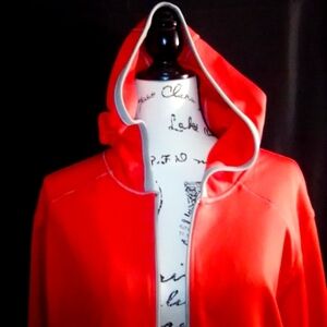 JMS Hoodie Jacket Size 3X. Tomato Red. Perfect for Valentine's   Good  Condition